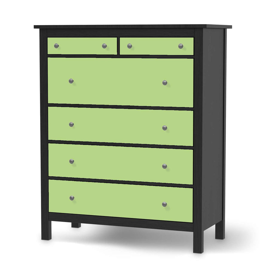 Klebefolie Hellgrün Light - IKEA Hemnes Kommode 6 Schubladen - schwarz