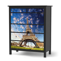 Klebefolie La Tour Eiffel - IKEA Hemnes Kommode 6 Schubladen - schwarz