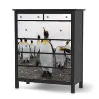 Klebefolie Penguin Family - IKEA Hemnes Kommode 6 Schubladen - schwarz