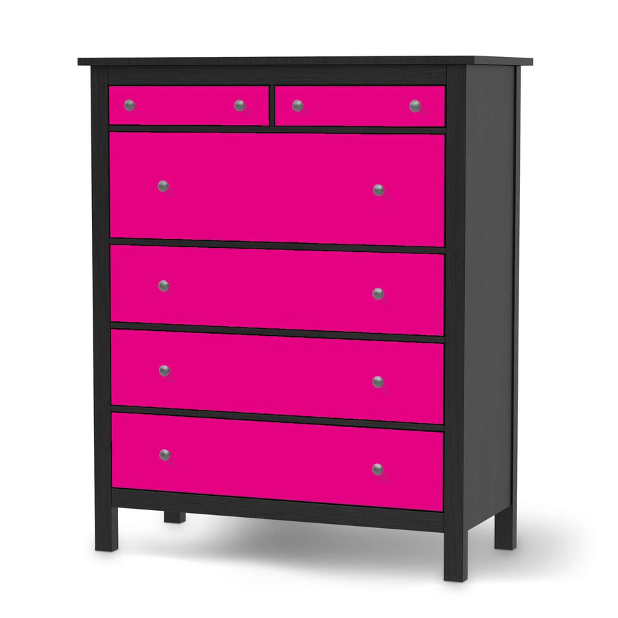 Klebefolie Pink Dark - IKEA Hemnes Kommode 6 Schubladen - schwarz
