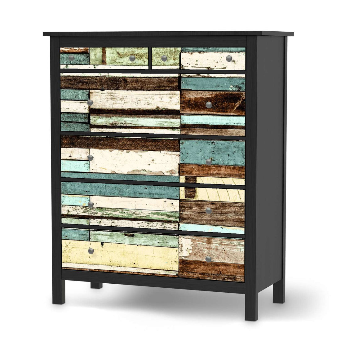 Klebefolie Schiffsbruch - IKEA Hemnes Kommode 6 Schubladen - schwarz