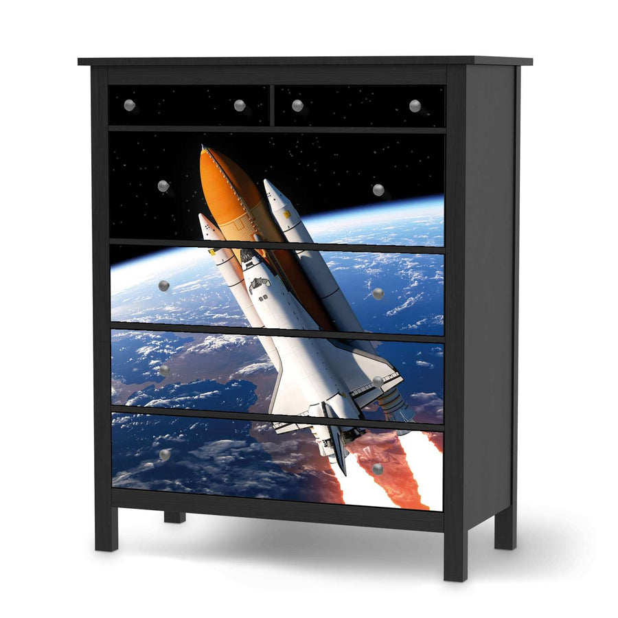 Klebefolie Space Traveller - IKEA Hemnes Kommode 6 Schubladen - schwarz