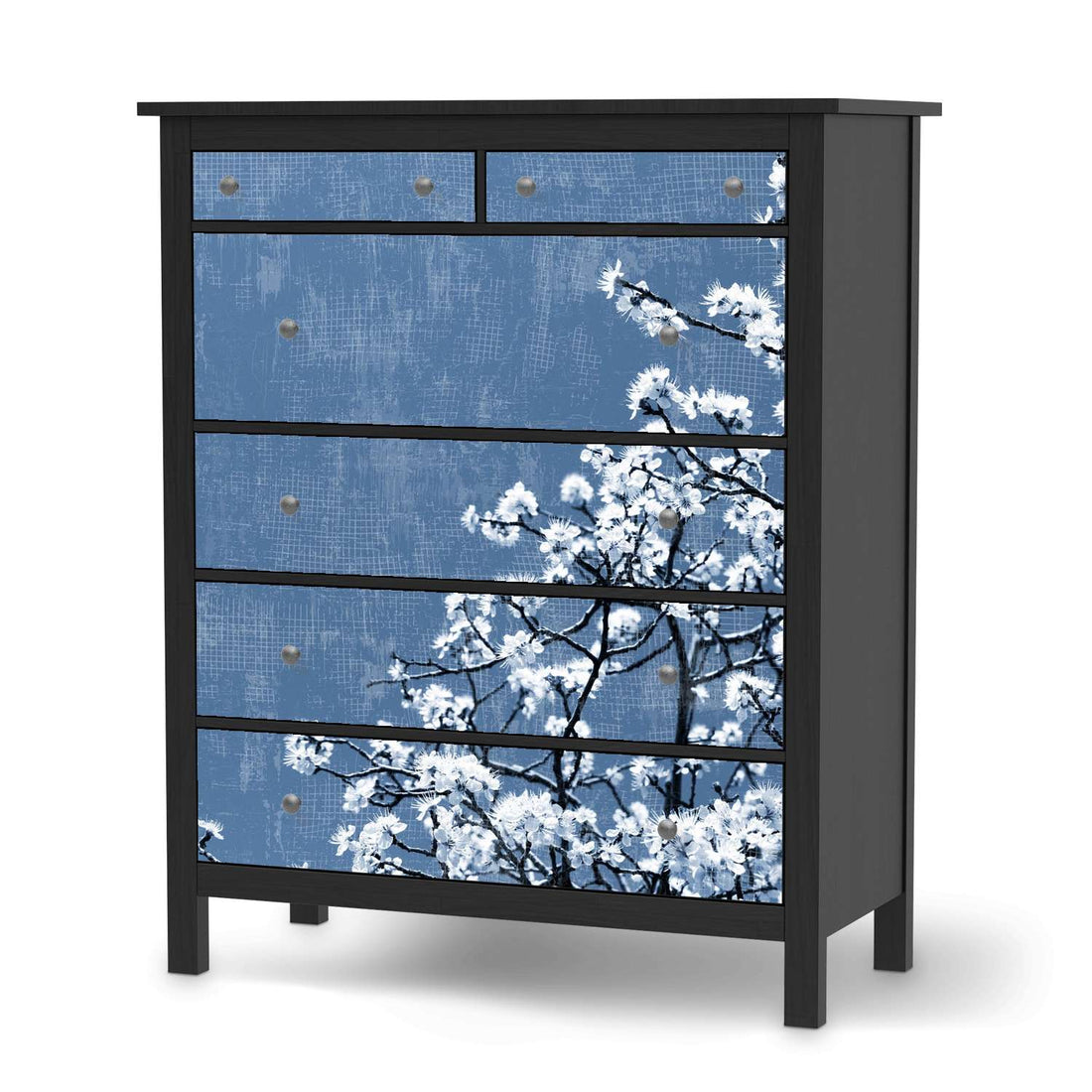 Klebefolie Spring Tree - IKEA Hemnes Kommode 6 Schubladen - schwarz