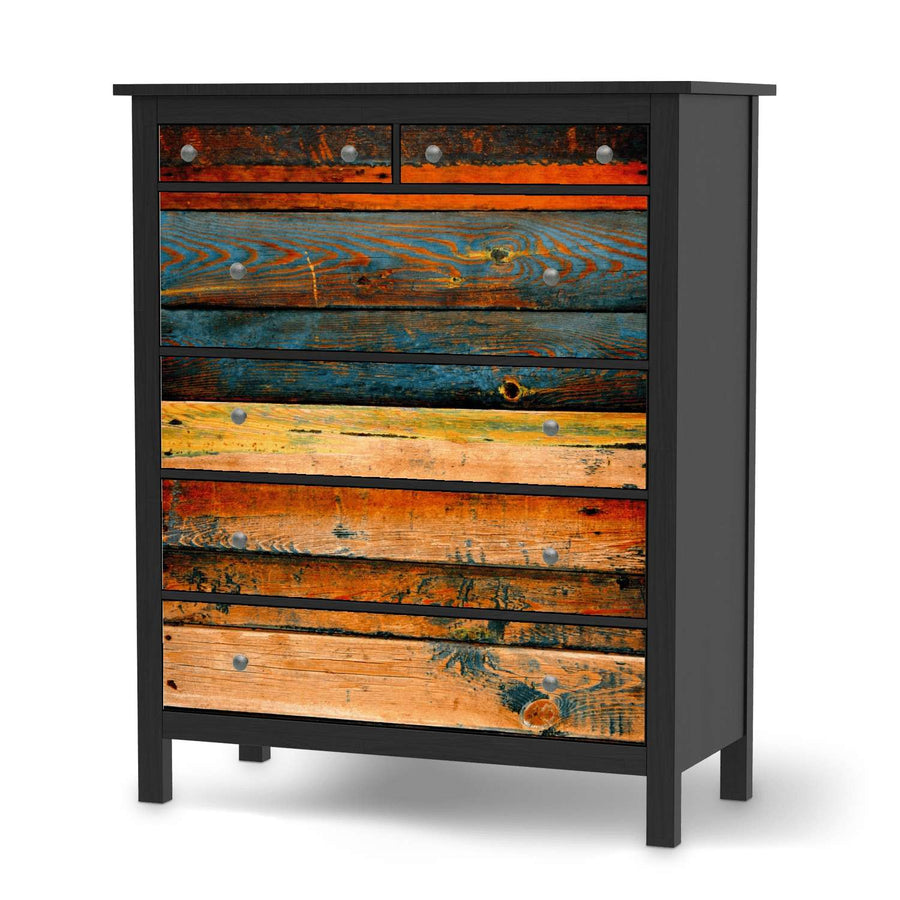 Klebefolie Wooden - IKEA Hemnes Kommode 6 Schubladen - schwarz
