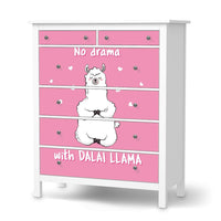 Klebefolie Dalai Llama - IKEA Hemnes Kommode 6 Schubladen  - weiss