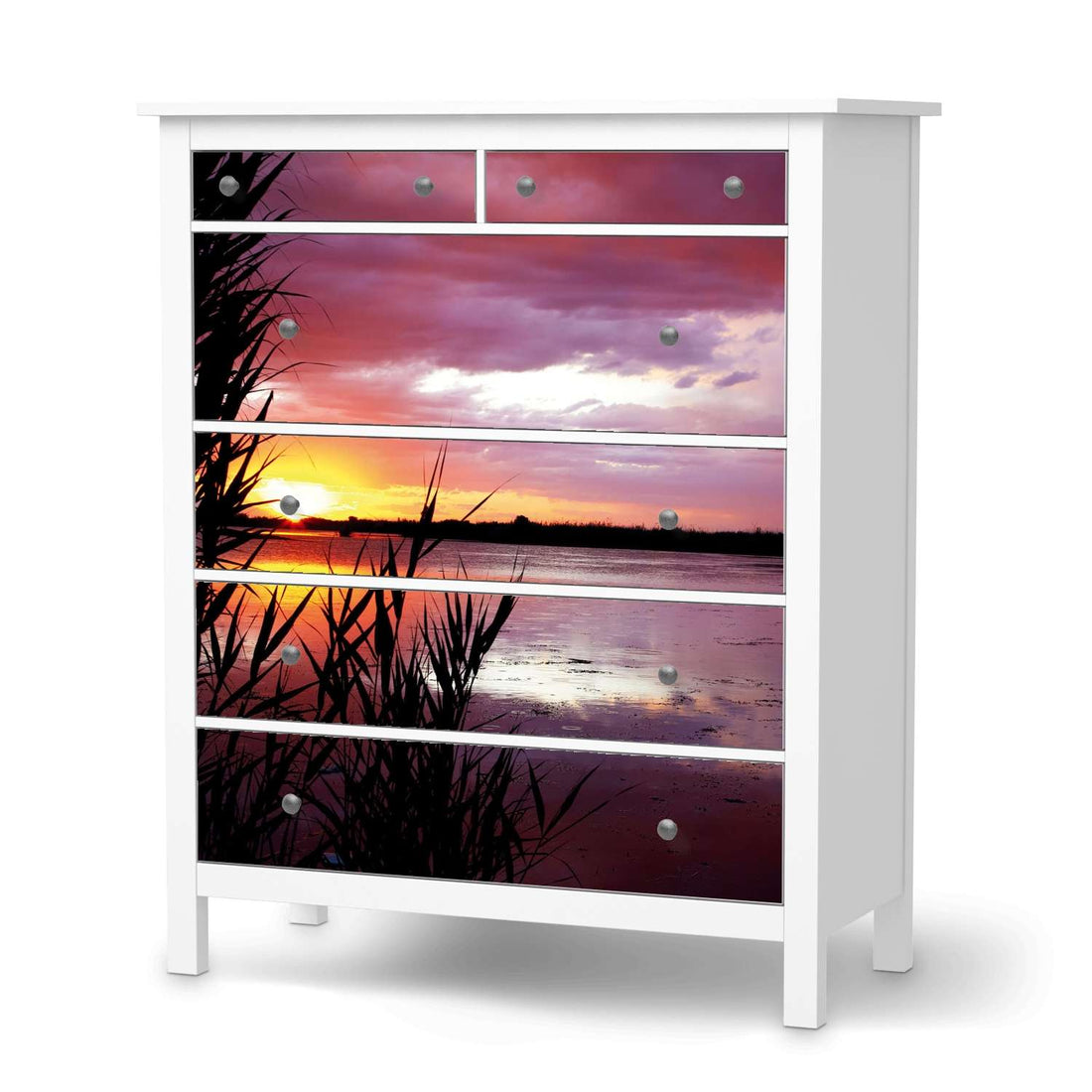 Klebefolie Dream away - IKEA Hemnes Kommode 6 Schubladen  - weiss
