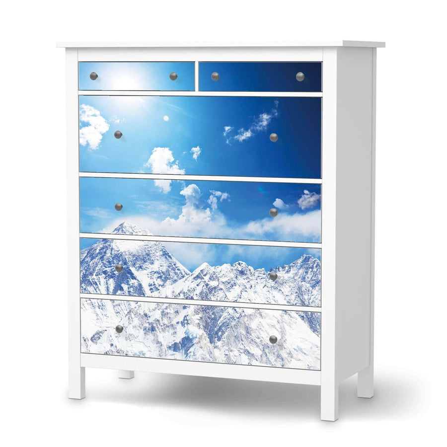 Klebefolie Everest - IKEA Hemnes Kommode 6 Schubladen  - weiss