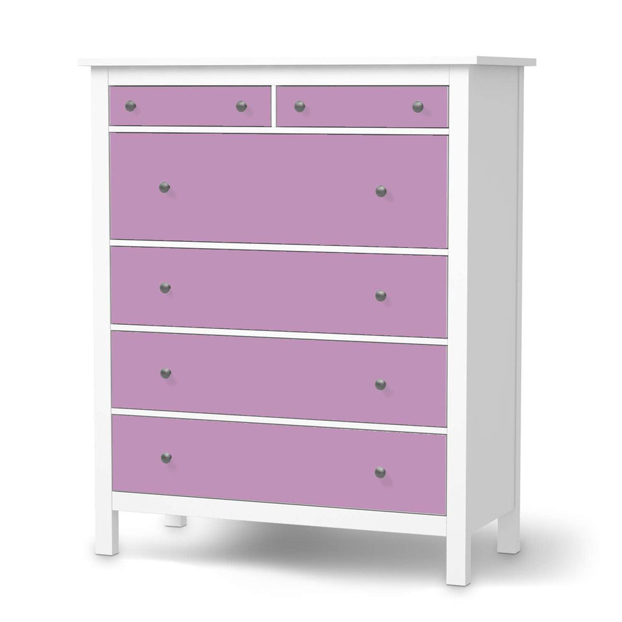 Klebefolie Flieder Light - IKEA Hemnes Kommode 6 Schubladen  - weiss