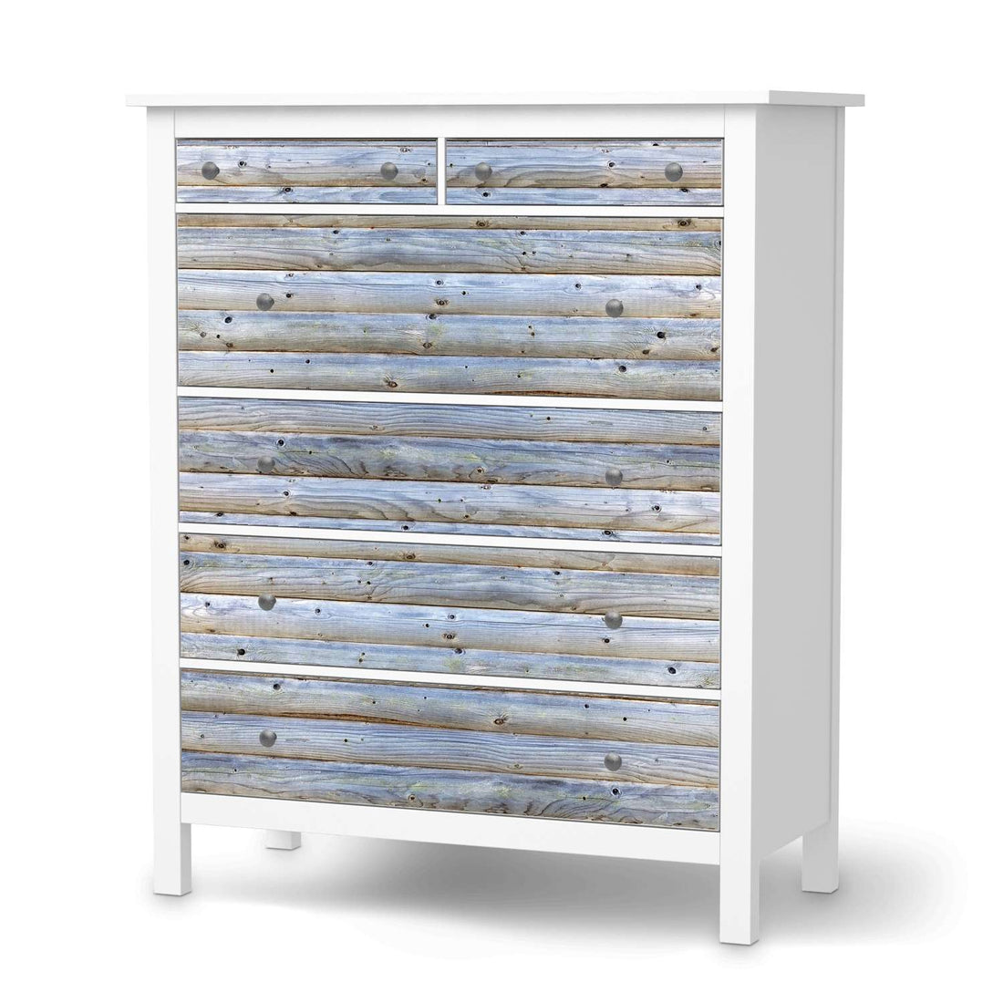Klebefolie Greyhound - IKEA Hemnes Kommode 6 Schubladen  - weiss
