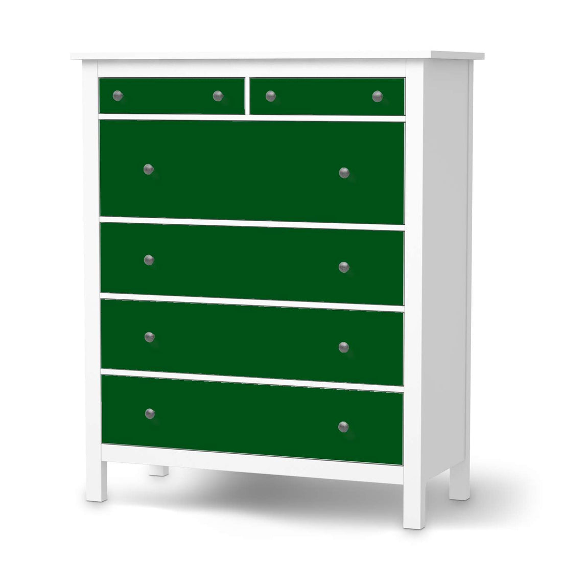 Klebefolie Grün Dark - IKEA Hemnes Kommode 6 Schubladen  - weiss