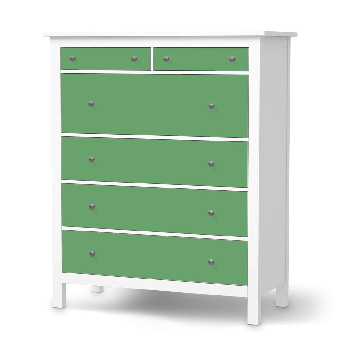 Klebefolie Grün Light - IKEA Hemnes Kommode 6 Schubladen  - weiss