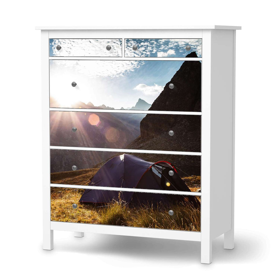 Klebefolie Into the Wild - IKEA Hemnes Kommode 6 Schubladen  - weiss