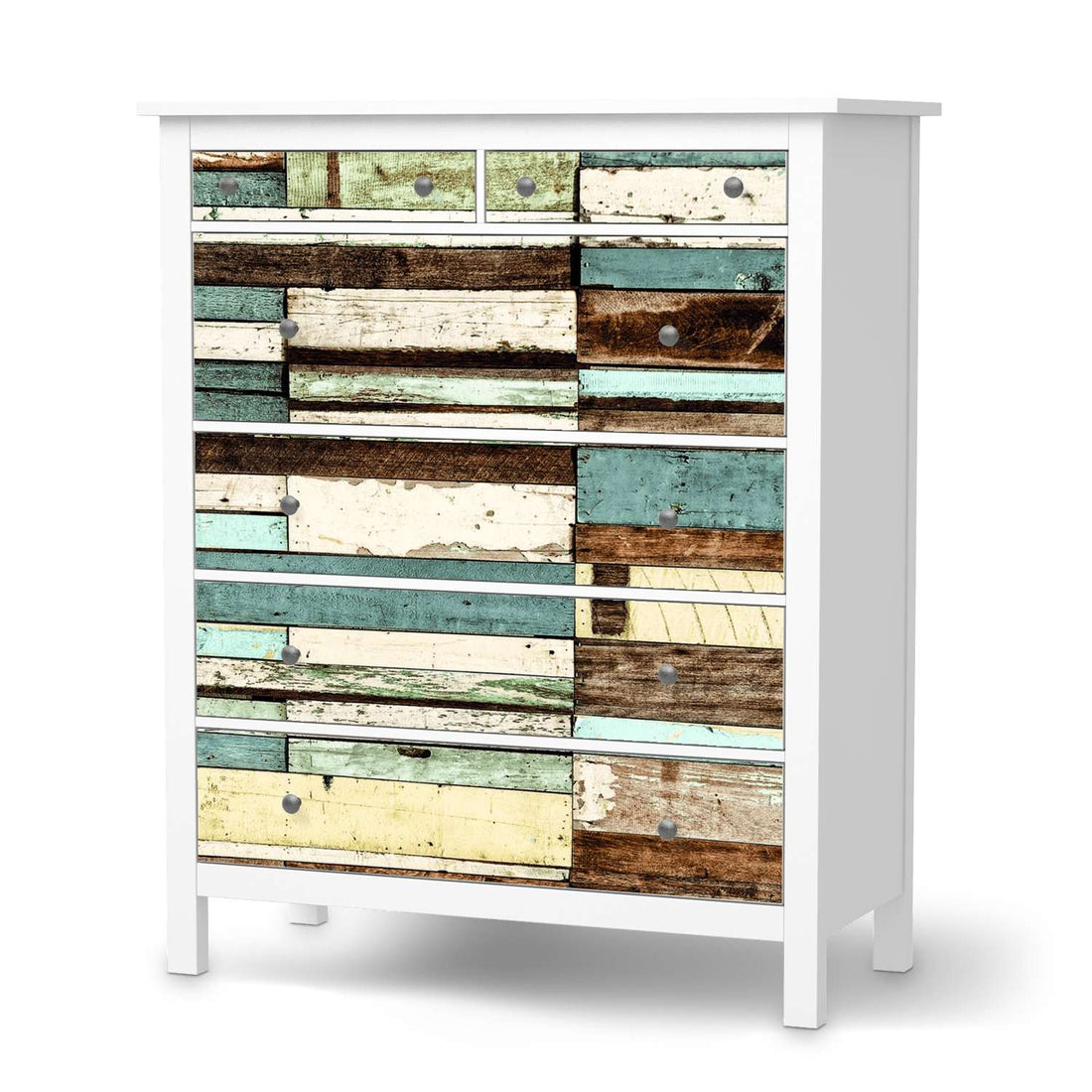 Klebefolie Schiffsbruch - IKEA Hemnes Kommode 6 Schubladen  - weiss