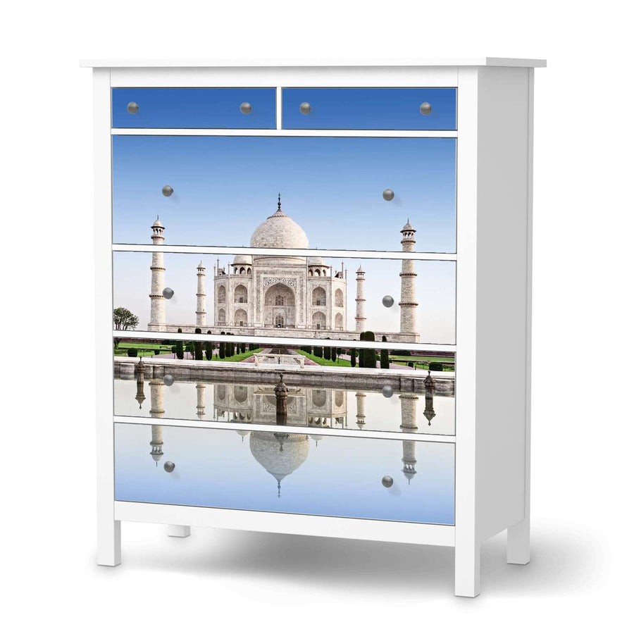 Klebefolie Taj Mahal - IKEA Hemnes Kommode 6 Schubladen  - weiss