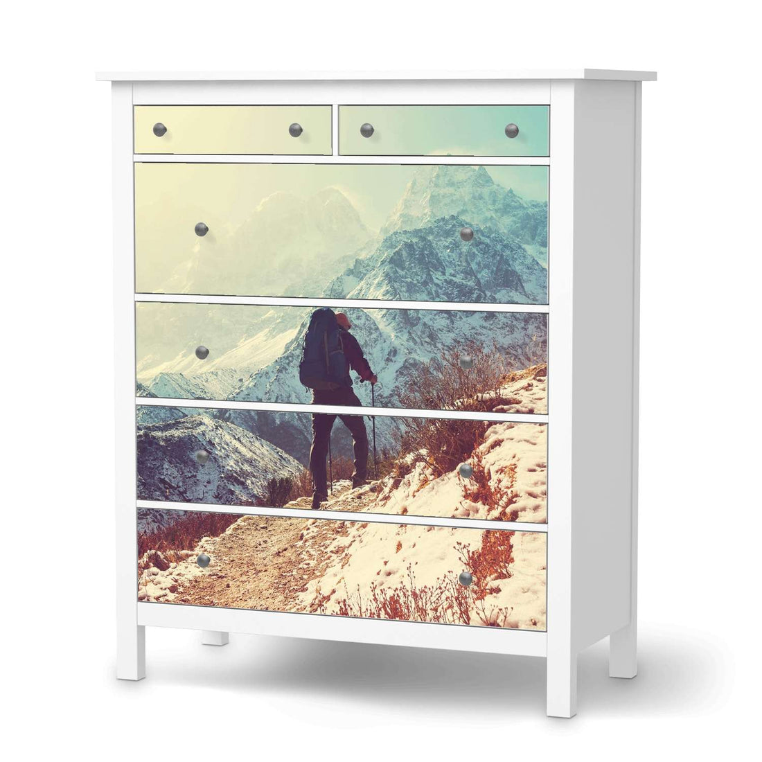 Klebefolie The sky is the limit - IKEA Hemnes Kommode 6 Schubladen  - weiss