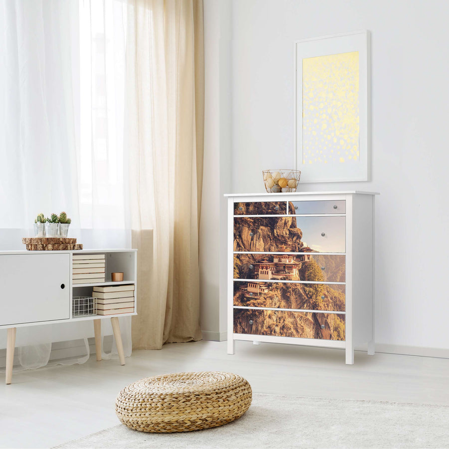 Klebefolie Bhutans Paradise - IKEA Hemnes Kommode 6 Schubladen - Wohnzimmer