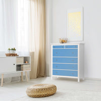 Klebefolie Blau Light - IKEA Hemnes Kommode 6 Schubladen - Wohnzimmer