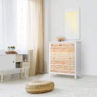 Klebefolie Bright Planks - IKEA Hemnes Kommode 6 Schubladen - Wohnzimmer