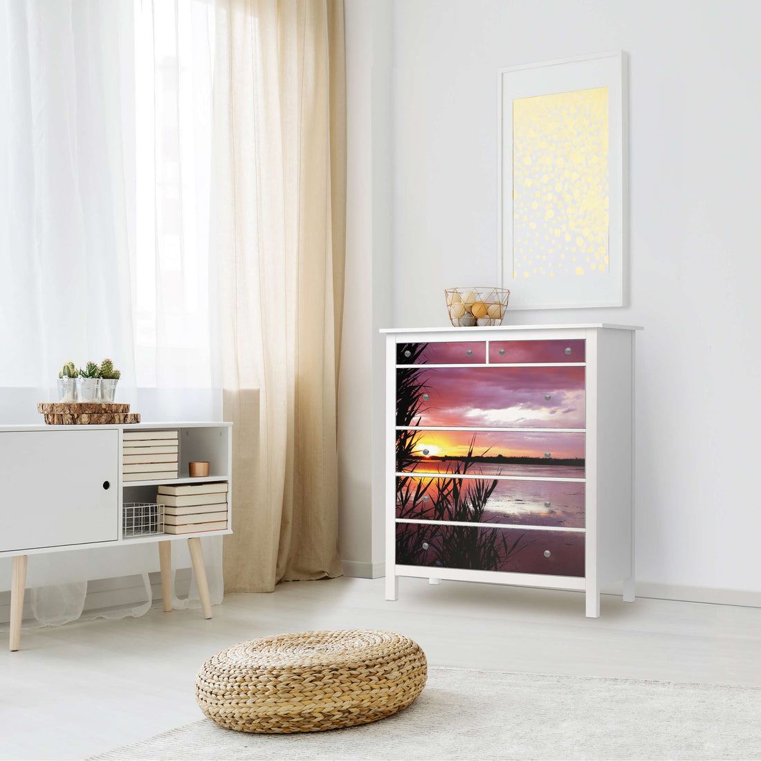 Klebefolie Dream away - IKEA Hemnes Kommode 6 Schubladen - Wohnzimmer
