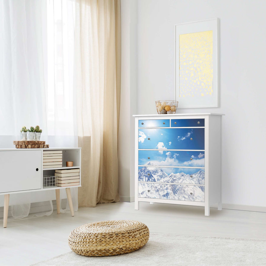 Klebefolie Everest - IKEA Hemnes Kommode 6 Schubladen - Wohnzimmer