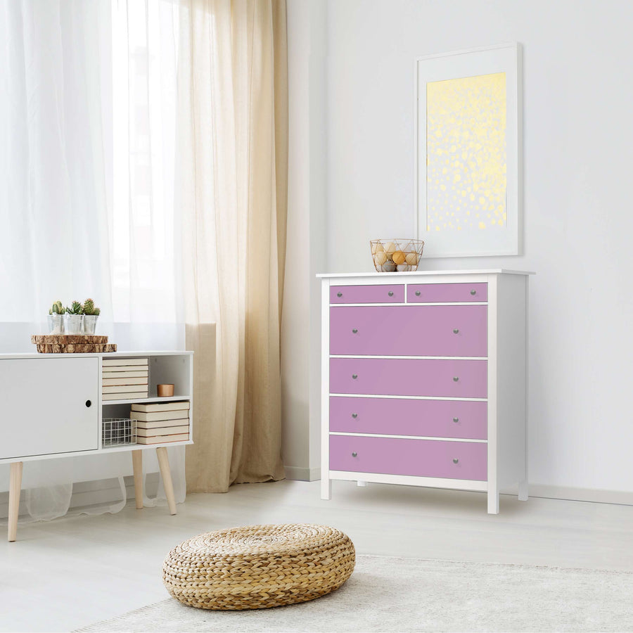Klebefolie Flieder Light - IKEA Hemnes Kommode 6 Schubladen - Wohnzimmer