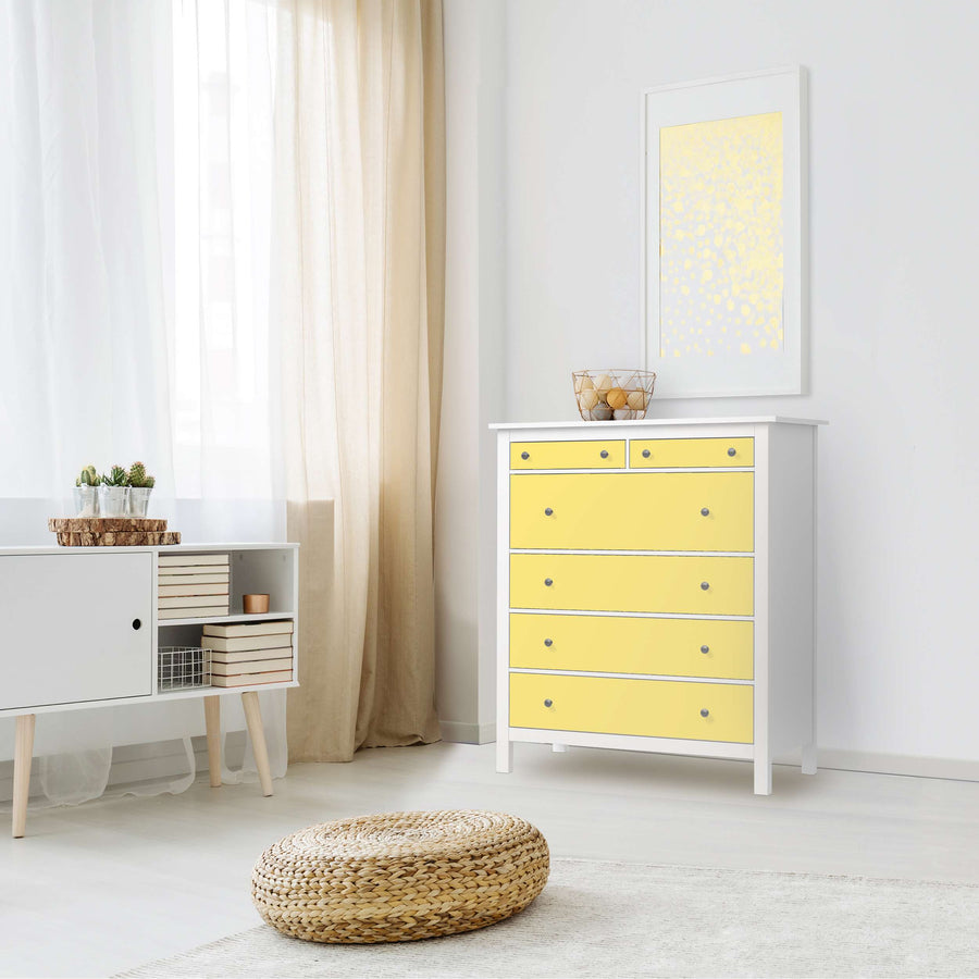 Klebefolie Gelb Light - IKEA Hemnes Kommode 6 Schubladen - Wohnzimmer