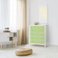 Klebefolie Hellgrün Light - IKEA Hemnes Kommode 6 Schubladen - Wohnzimmer