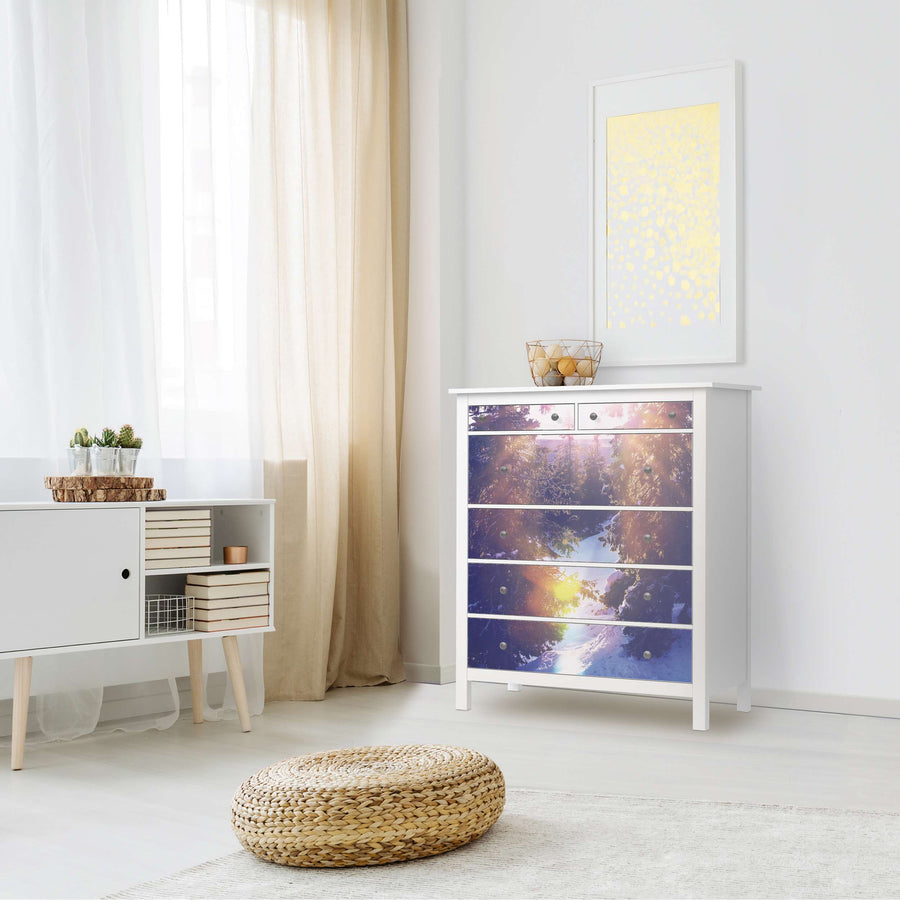 Klebefolie Lichtflut - IKEA Hemnes Kommode 6 Schubladen - Wohnzimmer