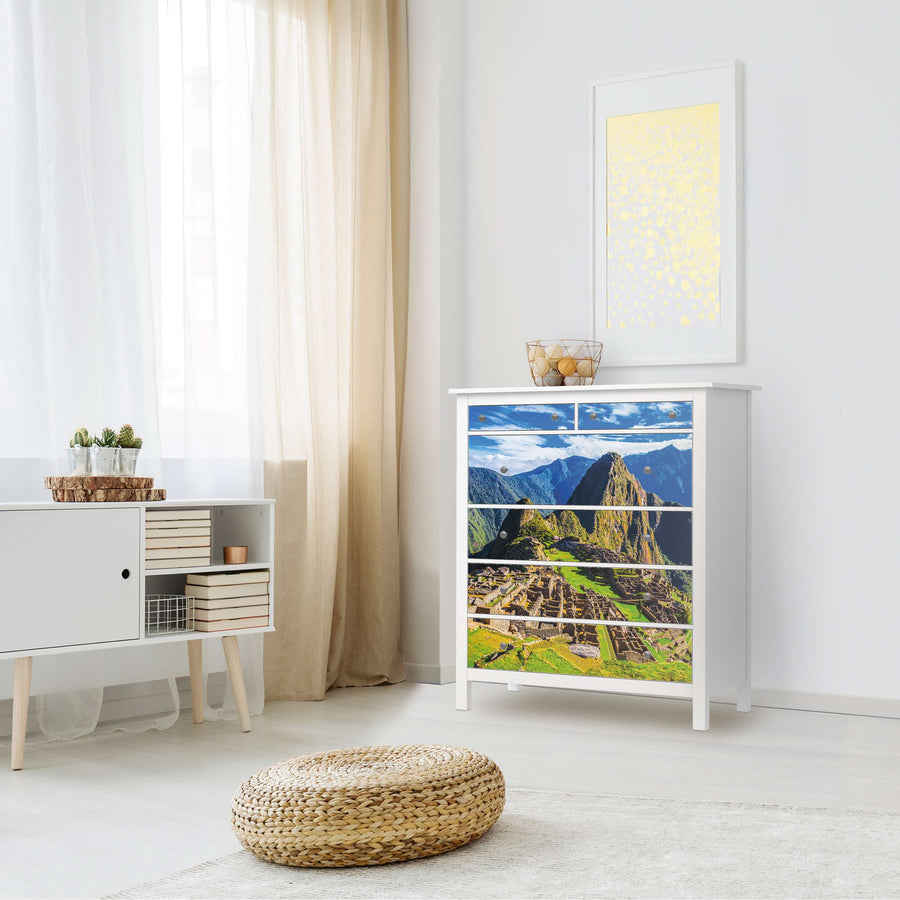 Klebefolie Machu Picchu - IKEA Hemnes Kommode 6 Schubladen - Wohnzimmer