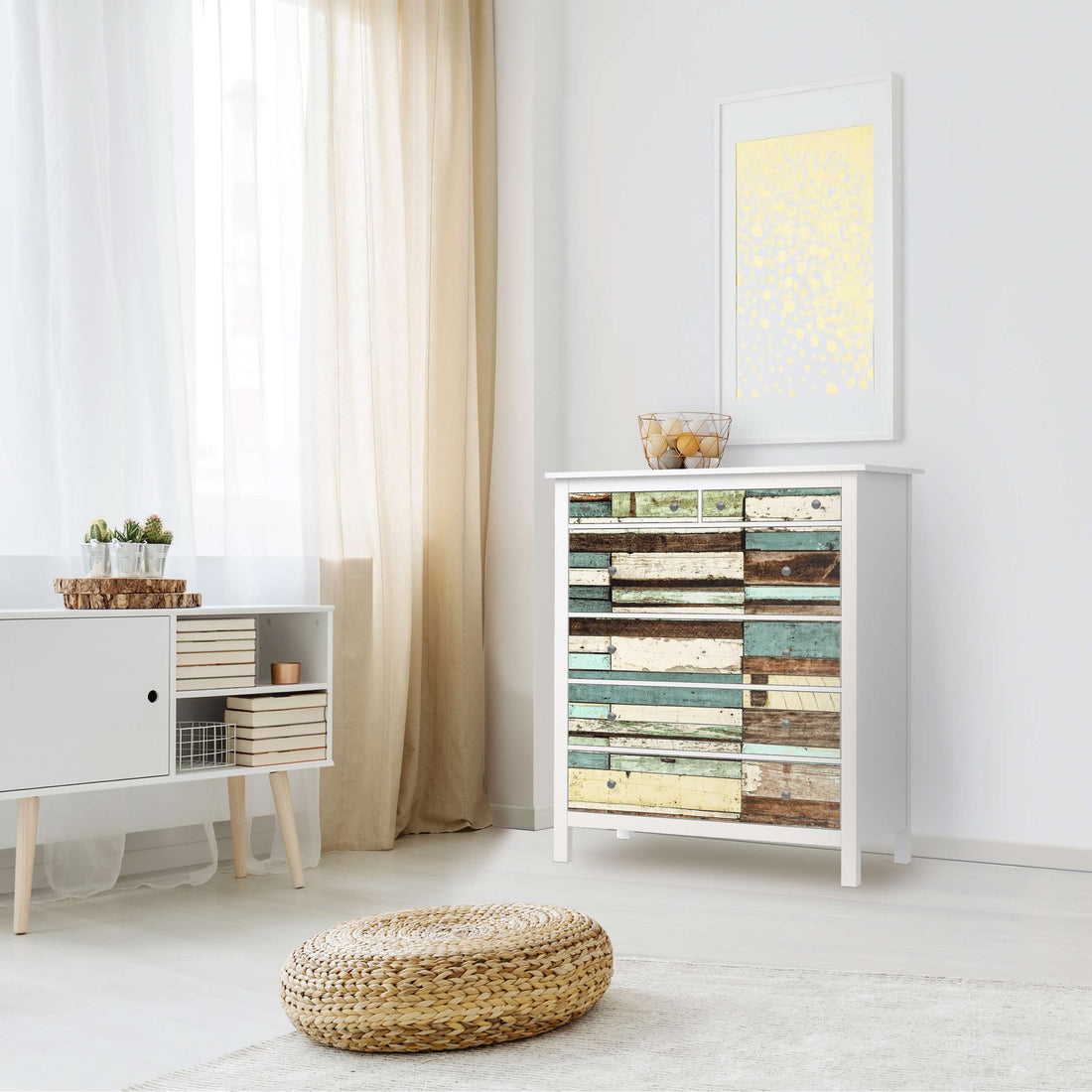 Klebefolie Schiffsbruch - IKEA Hemnes Kommode 6 Schubladen - Wohnzimmer