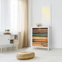 Klebefolie Wooden - IKEA Hemnes Kommode 6 Schubladen - Wohnzimmer