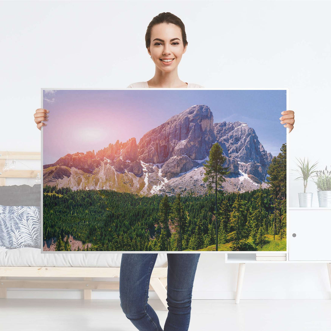 Klebefolie Alpenblick - IKEA Lack Tisch 118x78 cm - Folie