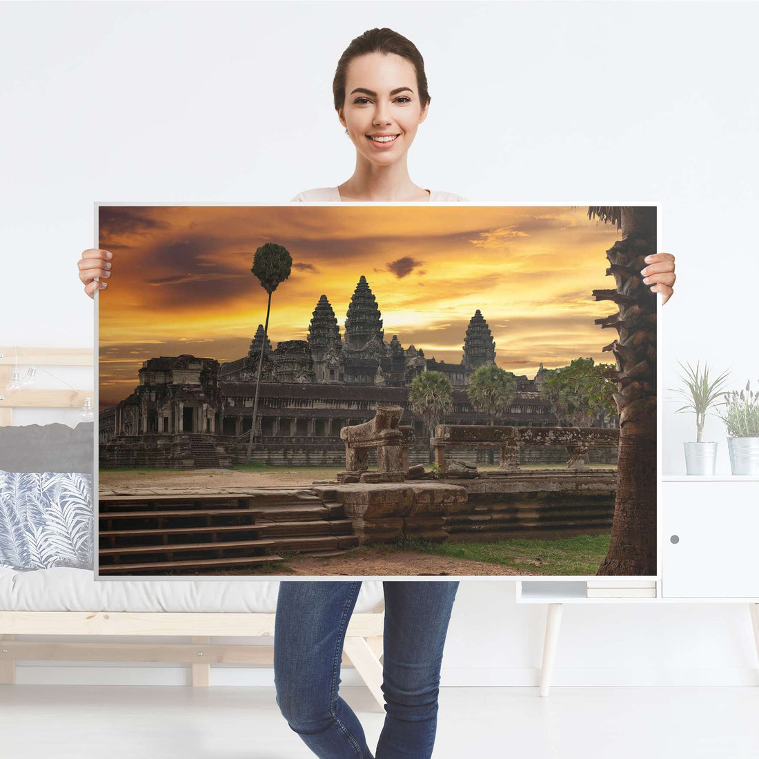 Klebefolie Angkor Wat - IKEA Lack Tisch 118x78 cm - Folie