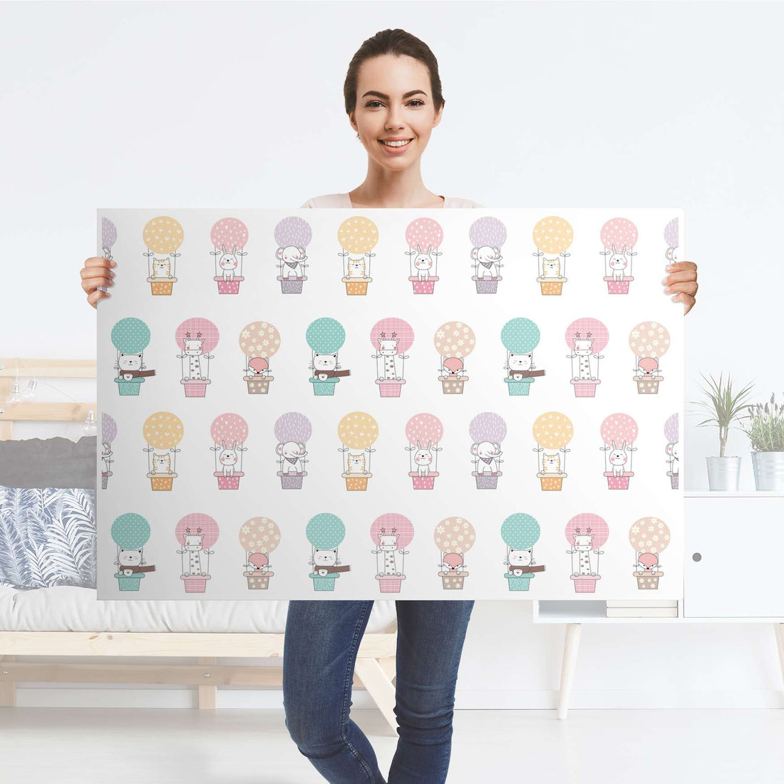 Klebefolie Flying Animals - IKEA Lack Tisch 118x78 cm - Folie