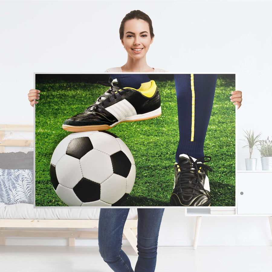 Klebefolie Fussballstar - IKEA Lack Tisch 118x78 cm - Folie