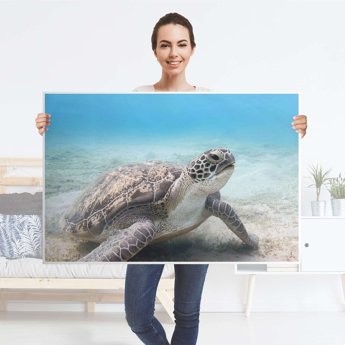 Klebefolie Green Sea Turtle - IKEA Lack Tisch 118x78 cm - Folie