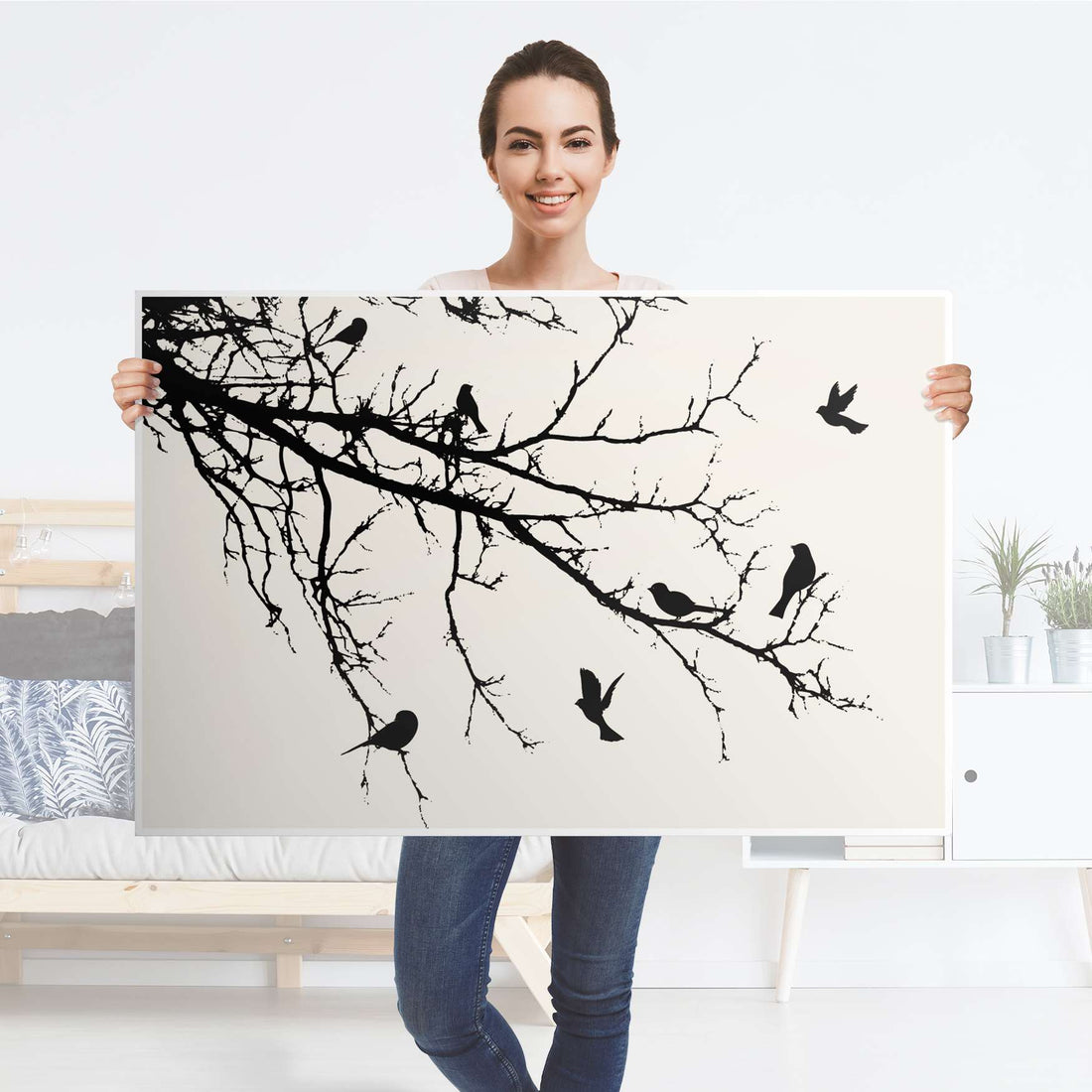 Klebefolie Tree and Birds 1 - IKEA Lack Tisch 118x78 cm - Folie