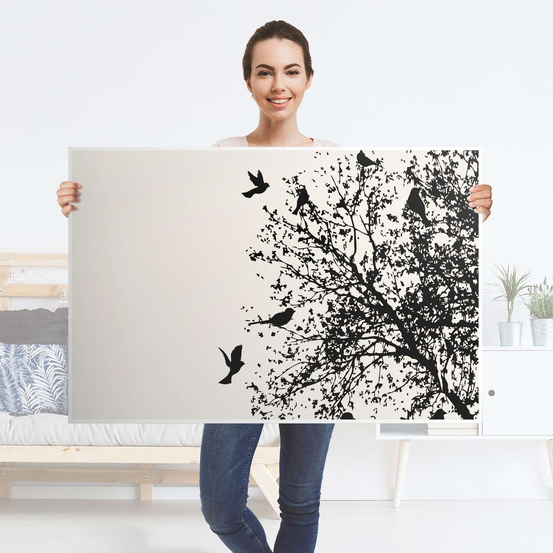 Klebefolie Tree and Birds 2 - IKEA Lack Tisch 118x78 cm - Folie