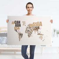 Klebefolie World Map - Braun - IKEA Lack Tisch 118x78 cm - Folie