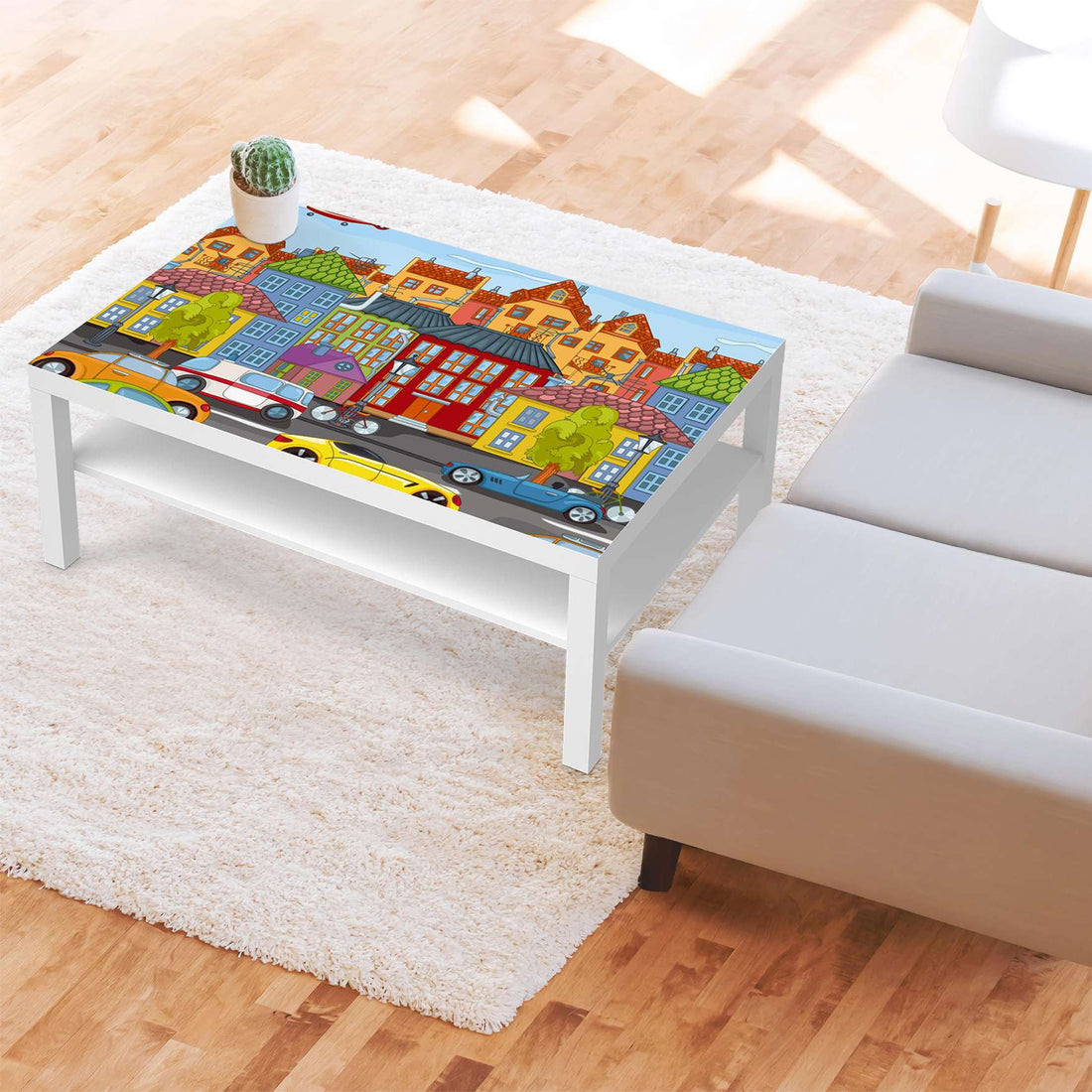Klebefolie City Life - IKEA Lack Tisch 118x78 cm - Kinderzimmer