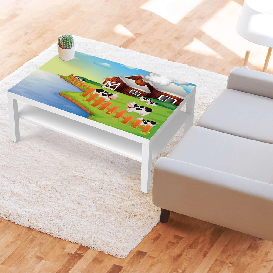 Klebefolie Cowfarm 2 - IKEA Lack Tisch 118x78 cm - Kinderzimmer