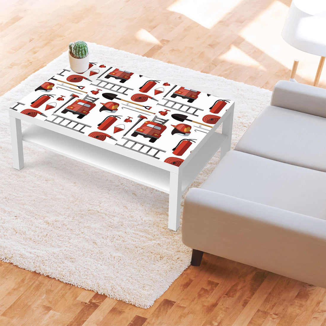 Klebefolie Firefighter - IKEA Lack Tisch 118x78 cm - Kinderzimmer