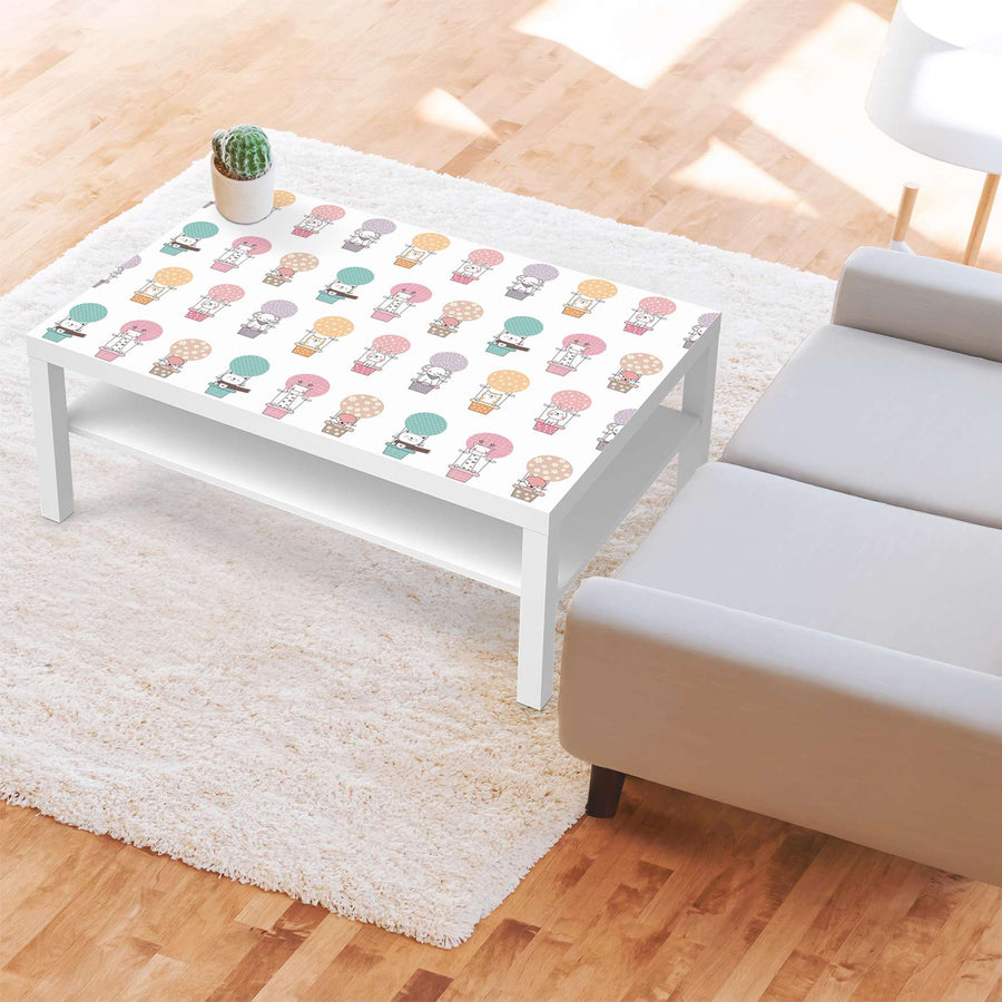 Klebefolie Flying Animals - IKEA Lack Tisch 118x78 cm - Kinderzimmer