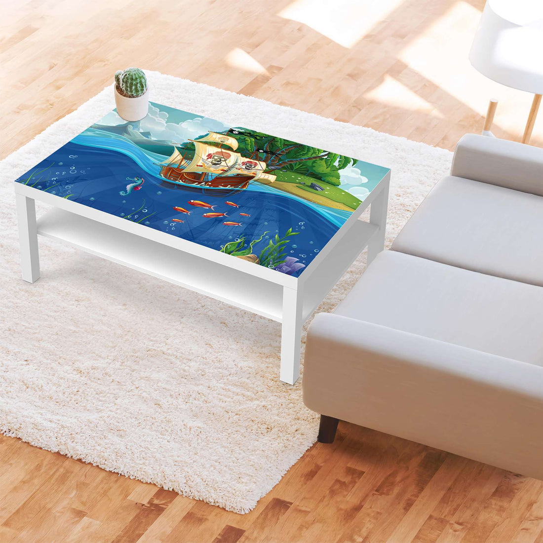 Klebefolie Pirates - IKEA Lack Tisch 118x78 cm - Kinderzimmer