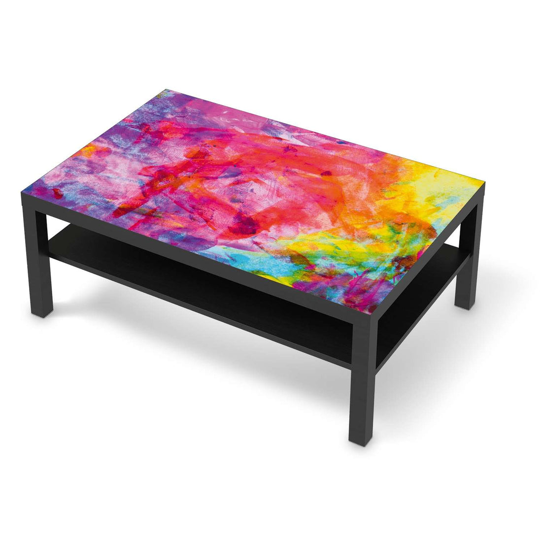 Klebefolie Abstract Watercolor - IKEA Lack Tisch 118x78 cm - schwarz