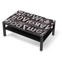 Klebefolie Alphabet - IKEA Lack Tisch 118x78 cm - schwarz