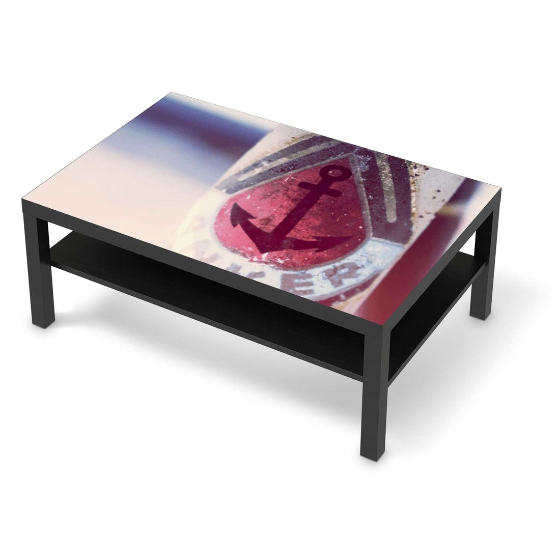 Klebefolie Anker 2 - IKEA Lack Tisch 118x78 cm - schwarz