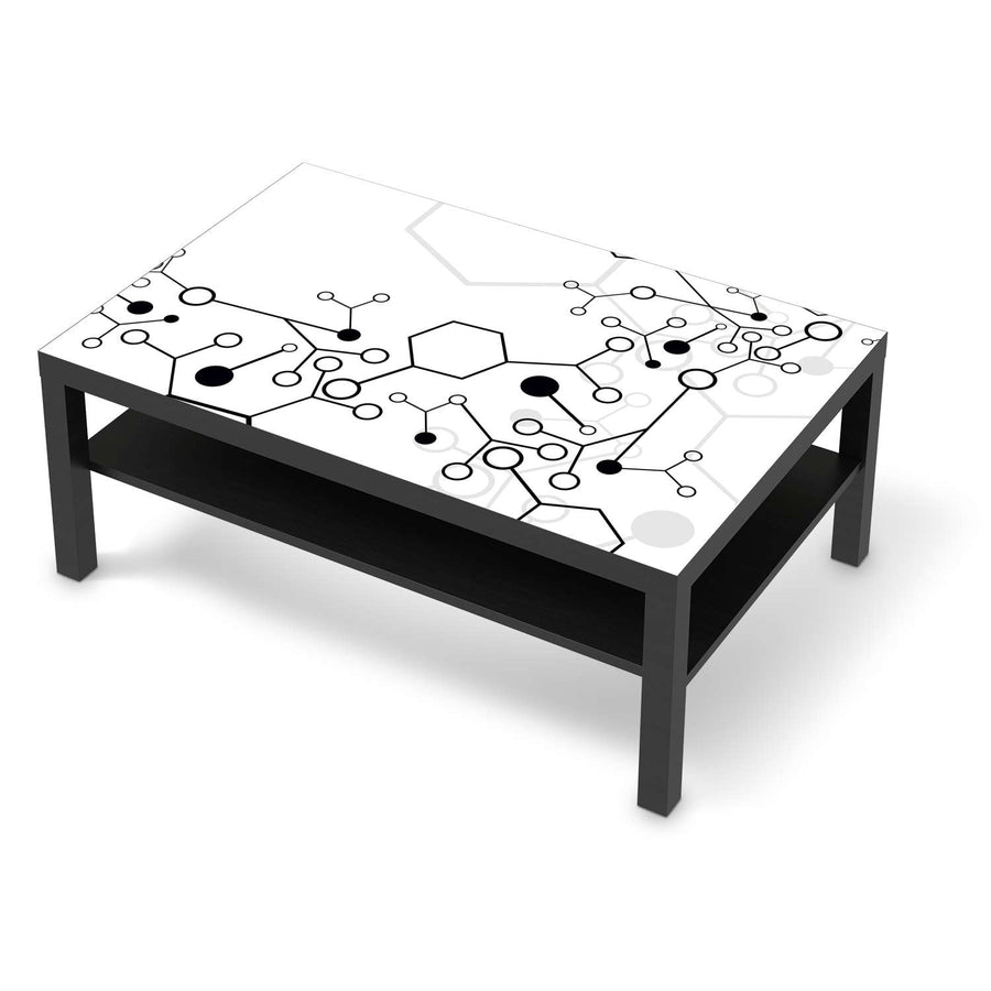 Klebefolie Atomic 1 - IKEA Lack Tisch 118x78 cm - schwarz