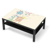Klebefolie Birdcage - IKEA Lack Tisch 118x78 cm - schwarz
