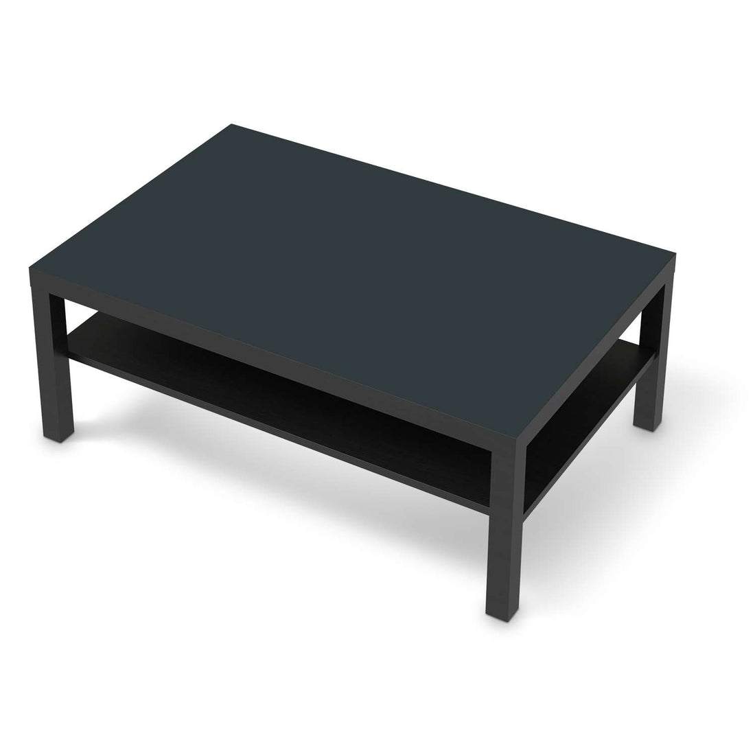 Klebefolie Blaugrau Dark - IKEA Lack Tisch 118x78 cm - schwarz